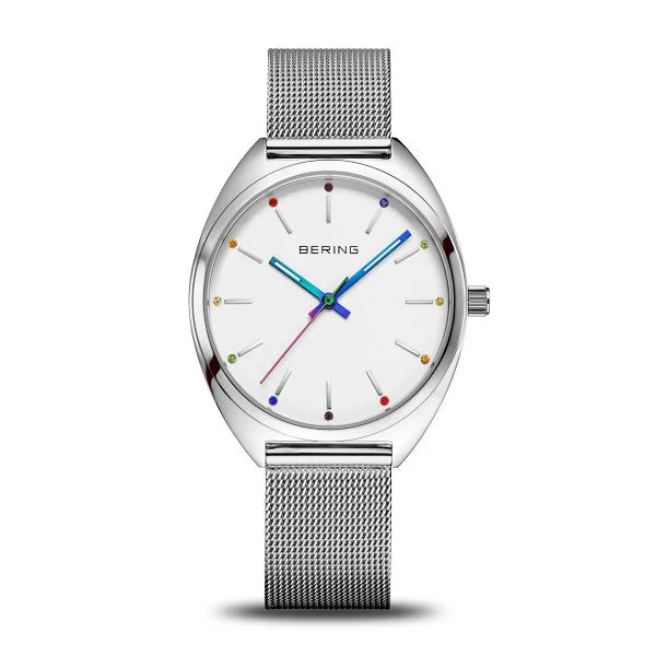 Bering Classic | polished silver | Unisex Mesh Bracelet