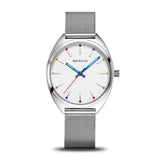 Bering Classic | polished silver | Unisex Mesh Bracelet Watch