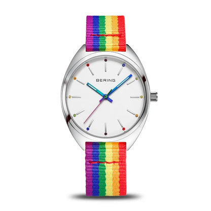 Bering Classic | polished silver | Unisex Mesh Bracelet