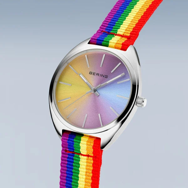 Bering Classic | polished silver |Unisex Mesh Bracelet