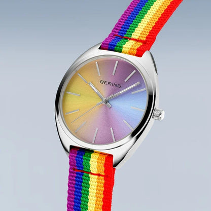 Bering Classic | polished silver |Unisex Mesh Bracelet