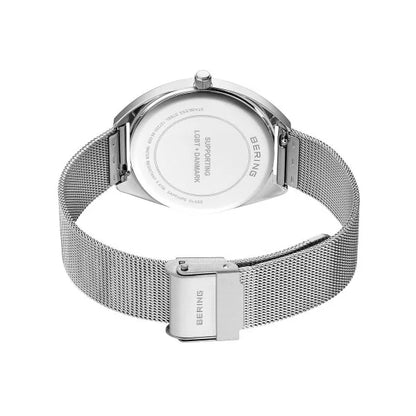 Bering Classic | polished silver |Unisex Mesh Bracelet