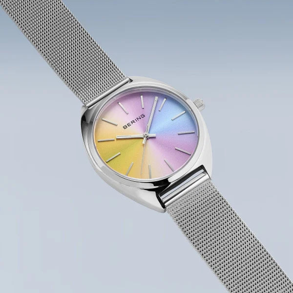 Bering Classic | polished silver |Unisex Mesh Bracelet