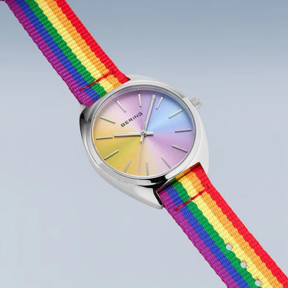 Bering Classic | polished silver |Unisex Mesh Bracelet