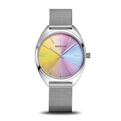 Bering Classic | polished silver |Unisex Mesh Bracelet