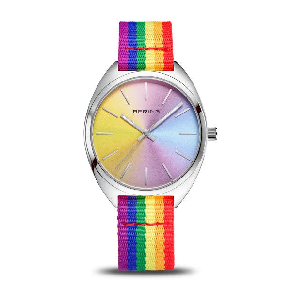 Bering Classic | polished silver |Unisex Mesh Bracelet