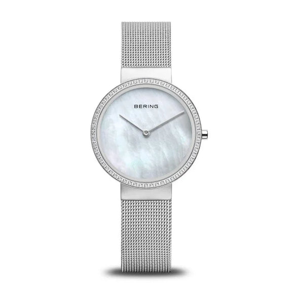 Bering Classic Ladies | polished/brushed silver |Mesh Bracelet Watch