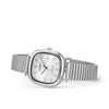 Casio Classic Analogue White Square Dial Stainless Steel Bracelet Watch
