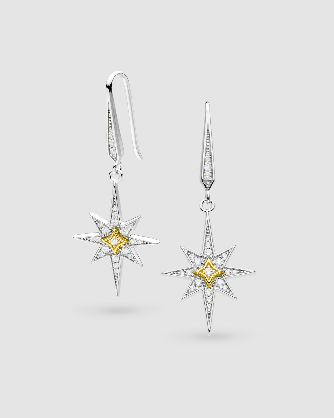 Kit Heath Céleste North Star Golden Two-Tone Drop Earrings