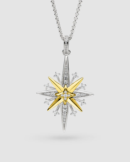 Kit Heath Céleste North Starburst Golden Two-Tone Grande Slider Necklace