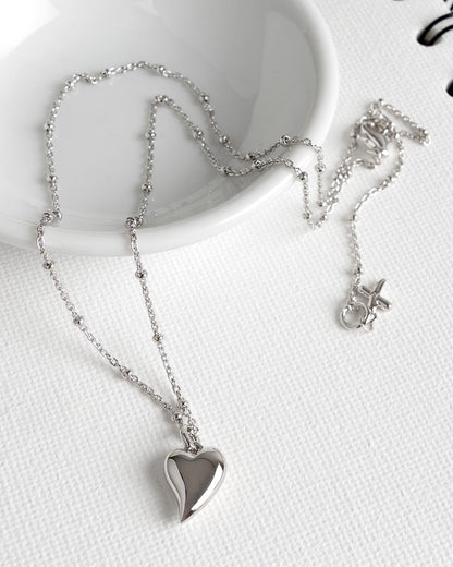 Kit Heath Desire Kiss Midi Heart Ball Chain Necklace