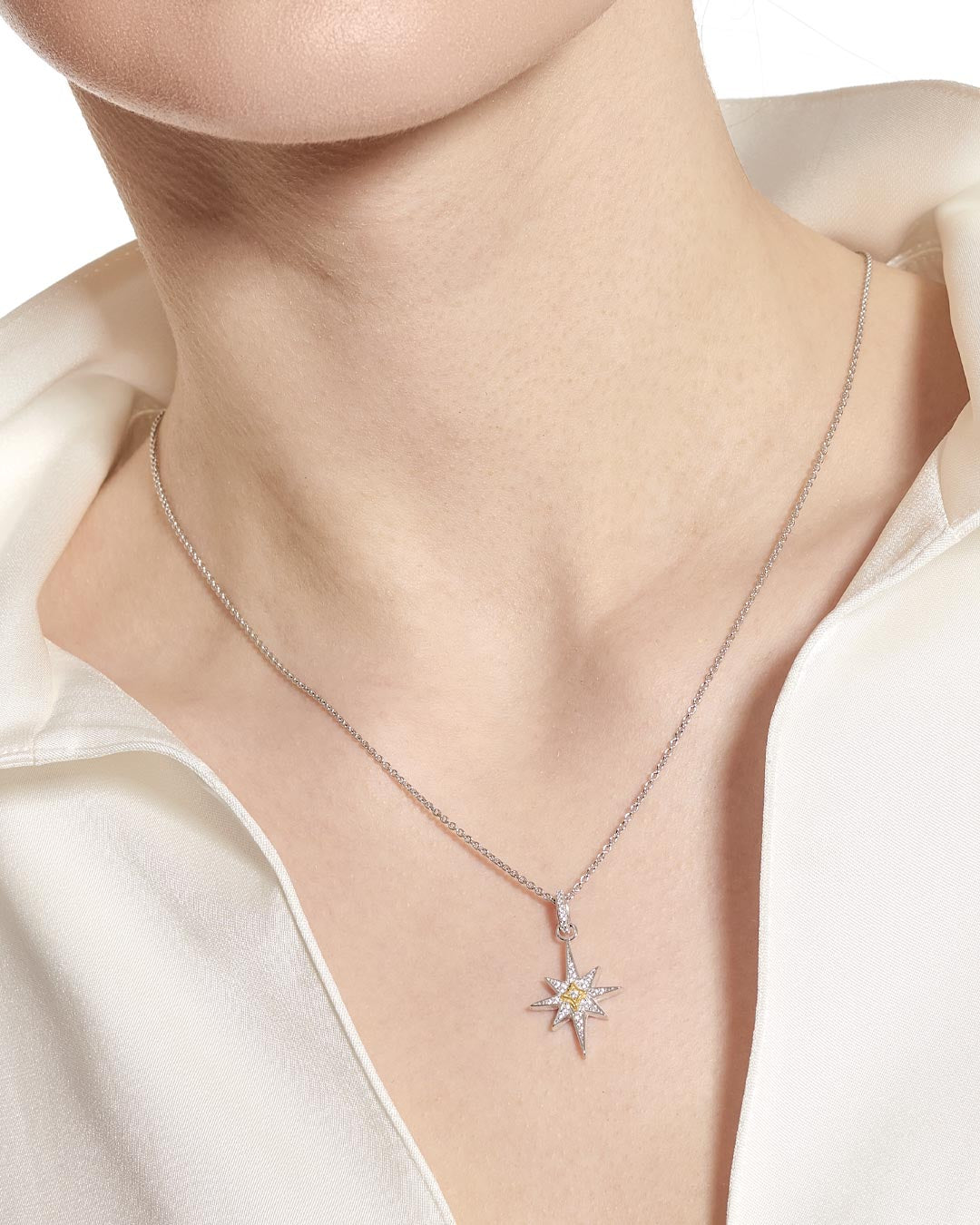 Kit Heath Céleste North Star Golden Two-Tone Midi Necklace