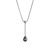 Jersey Pearl Tahitian Pearl Silver Rope Necklace