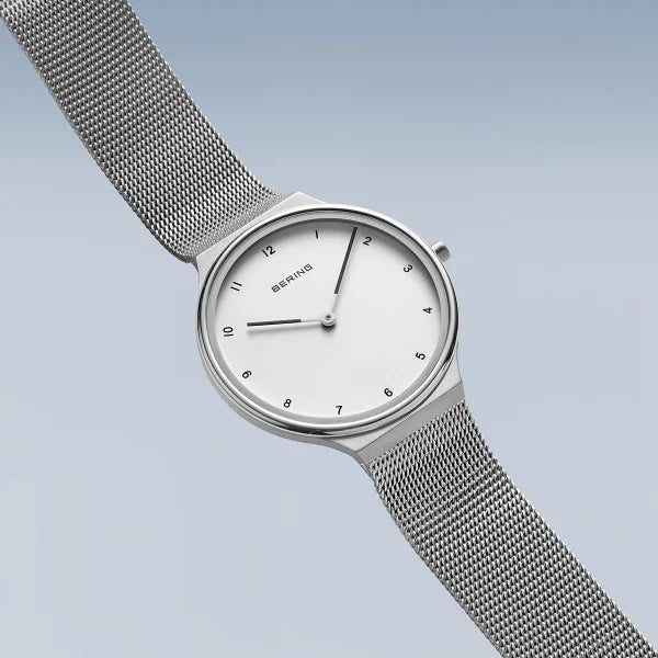 Bering Ladies Ultra Slim | polished/brushed silver | Mesh Bracelet