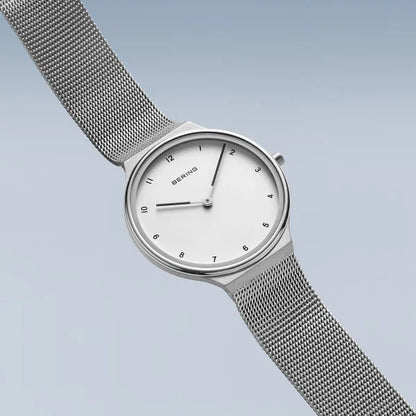 Bering Ladies Ultra Slim | polished/brushed silver | Mesh Bracelet