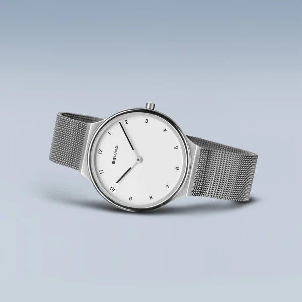 Bering Ladies Ultra Slim | polished/brushed silver | Mesh Bracelet