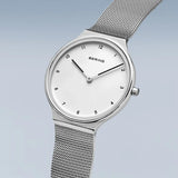 Bering Ladies Ultra Slim | polished/brushed silver | Mesh Bracelet Watch