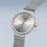 Bering Ultra Slim | polished/brushed silver | Mesh Bracelet Watch