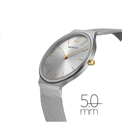 Bering Ultra Slim | brushed silver | Mesh Bracelet Watch