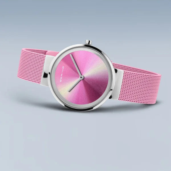 Bering Classic Aurora | polished silver | Mesh Bracelet Watch