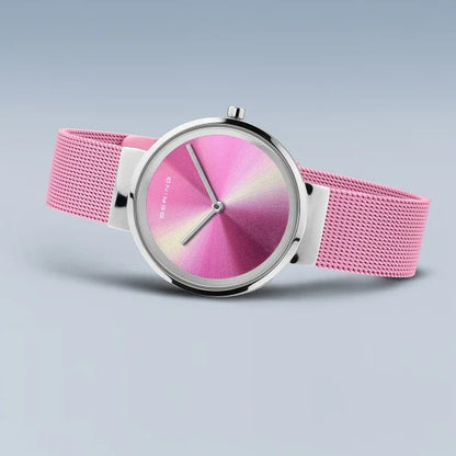 Bering Classic Aurora | polished silver | Mesh Bracelet Watch