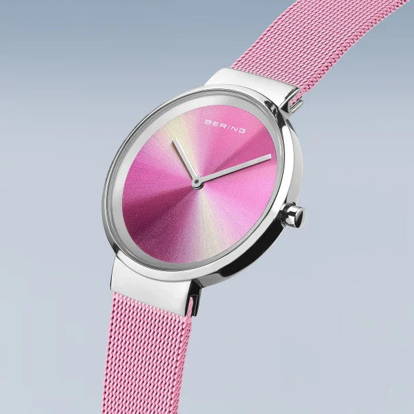 Bering Classic Aurora | polished silver | Mesh Bracelet Watch