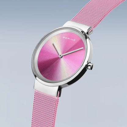 Bering Classic Aurora | polished silver | Mesh Bracelet Watch