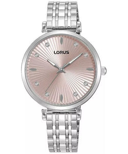 Lorus Ladies Pink Dial Bracelet Watch