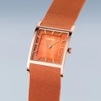Bering Ladies Classic | polished rose gold | Mesh Bracelet