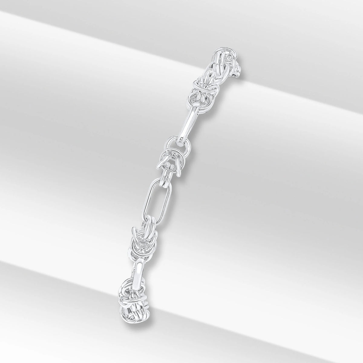 Silver Handmade Byzantine Oval Bracelet