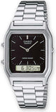 Casio Analogue &  Digital S/Steel B/W