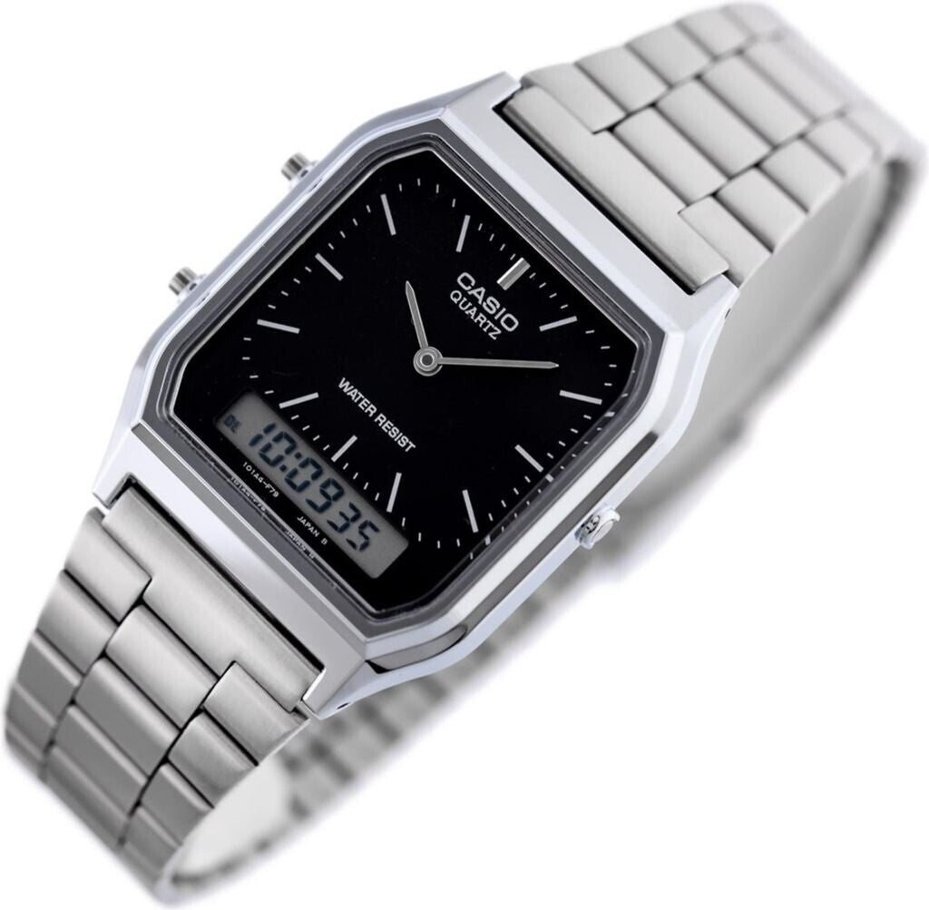Casio Analogue &  Digital S/Steel B/W