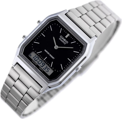 Casio Analogue &  Digital S/Steel B/W