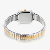 Lorus Ladies Expander Two Tone White Dial Square Watch