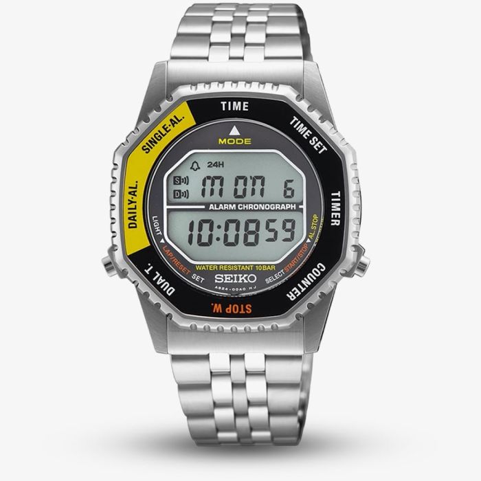 Seiko Digital Watch in Black & Yellow
