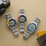 Seiko Digital Blue & Grey Bracelet Watch