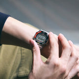 Seiko Digital Red & Black Bracelet Watch