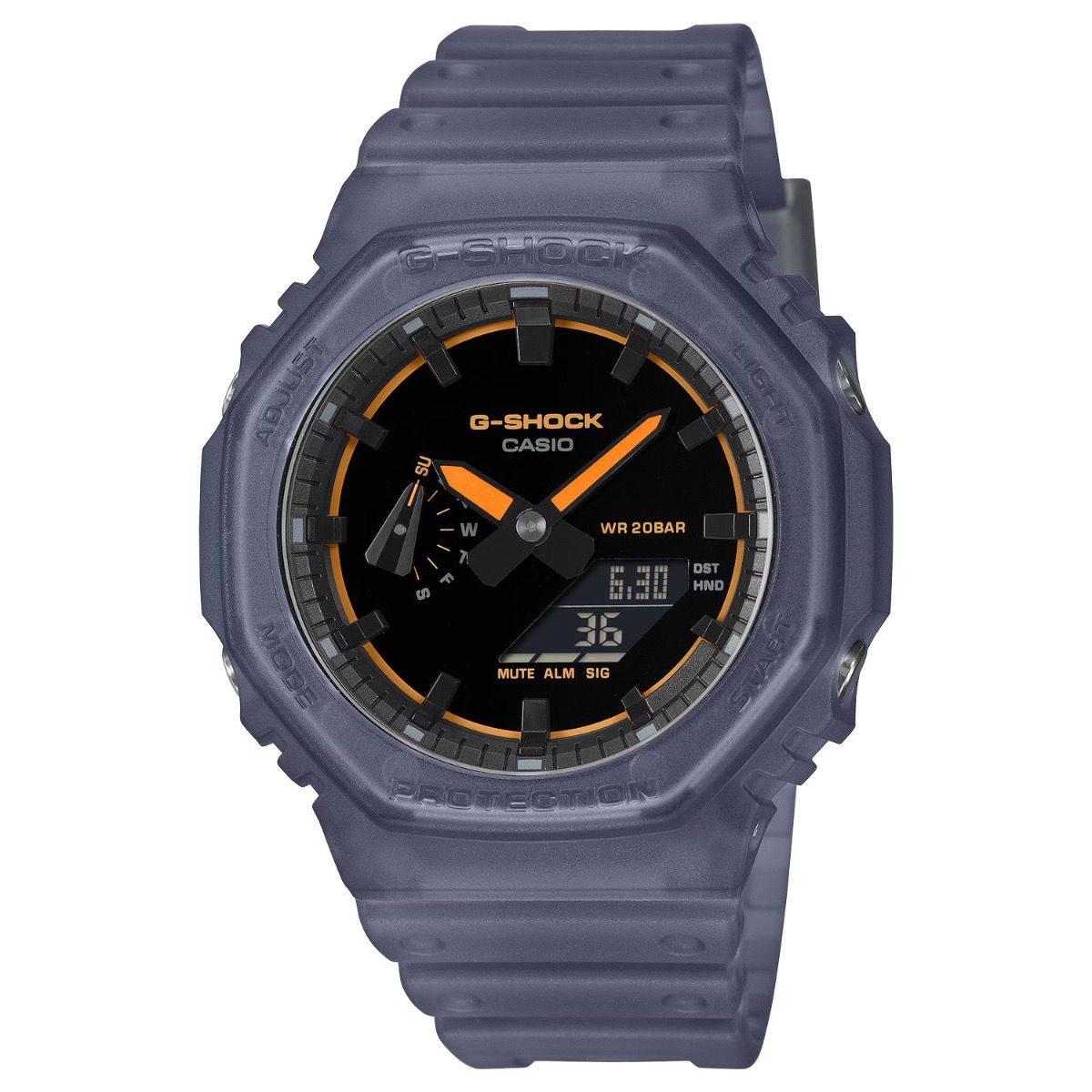 G Shock Smoked Light Black Dial Blue Resin Strap Watch