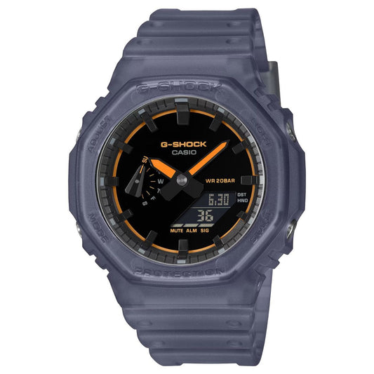 G Shock Smoked Light Black Dial Blue Resin Strap Watch
