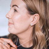 Lustre & Love Circles Stud Earrings in Sterling Silver