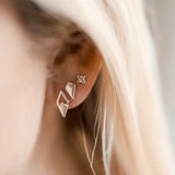 Lustre & Love Shine On Cubic Zirconia Stud Earrings in Sterling Silver