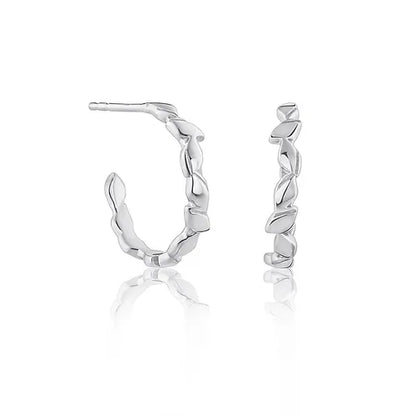 Lustre & Love Signature Hoop Earrings in Sterling Silver