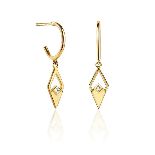 Lustre & Love Shine On Drop Earrings in Gold Vermeil