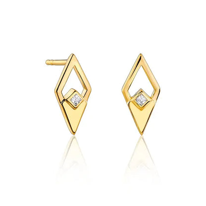 Lustre Love Shine On Medium Stud Earrings in Gold Vermeil