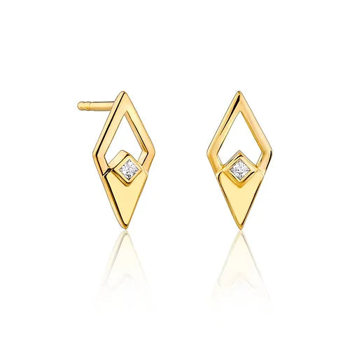 Lustre & Love Shine On Medium Stud Earrings in Gold Vermeil