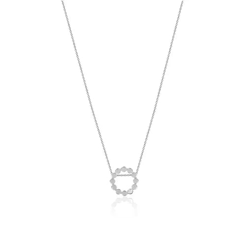 Lustre & Love Circles Necklace in Sterling Silver
