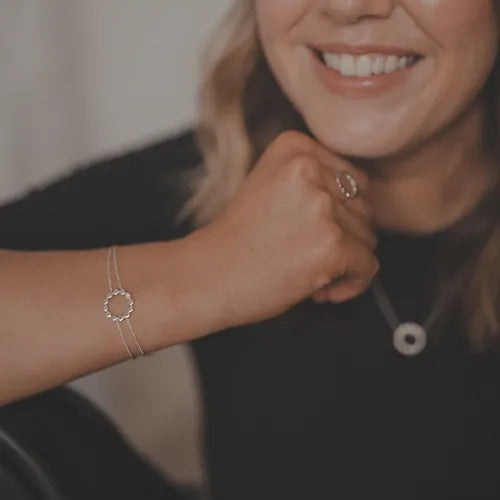 Lustre & Love Circles Bracelet in Sterling Silver