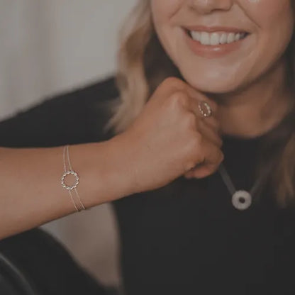 Lustre & Love Circles Bracelet in Sterling Silver