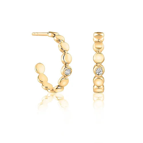 Lustre & Love Circles Hoop Earrings in Gold Vermeil