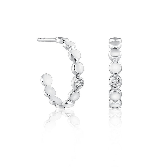 Lustre & Love Circles Hoop Earrings in Sterling Silver
